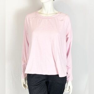 RBX Long-Sleeve Athletic Top in Light Pink, Size Medium